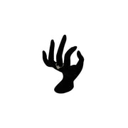 Smyckehand. Dam. H17 cm. Svart flock, vinklad.