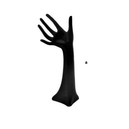 Smyckehand. Dam. H30 cm. Svart flock