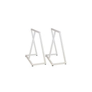 Bordstel/bukke i vitt. Set om 2 st. 63 x 32 H 70 cm.