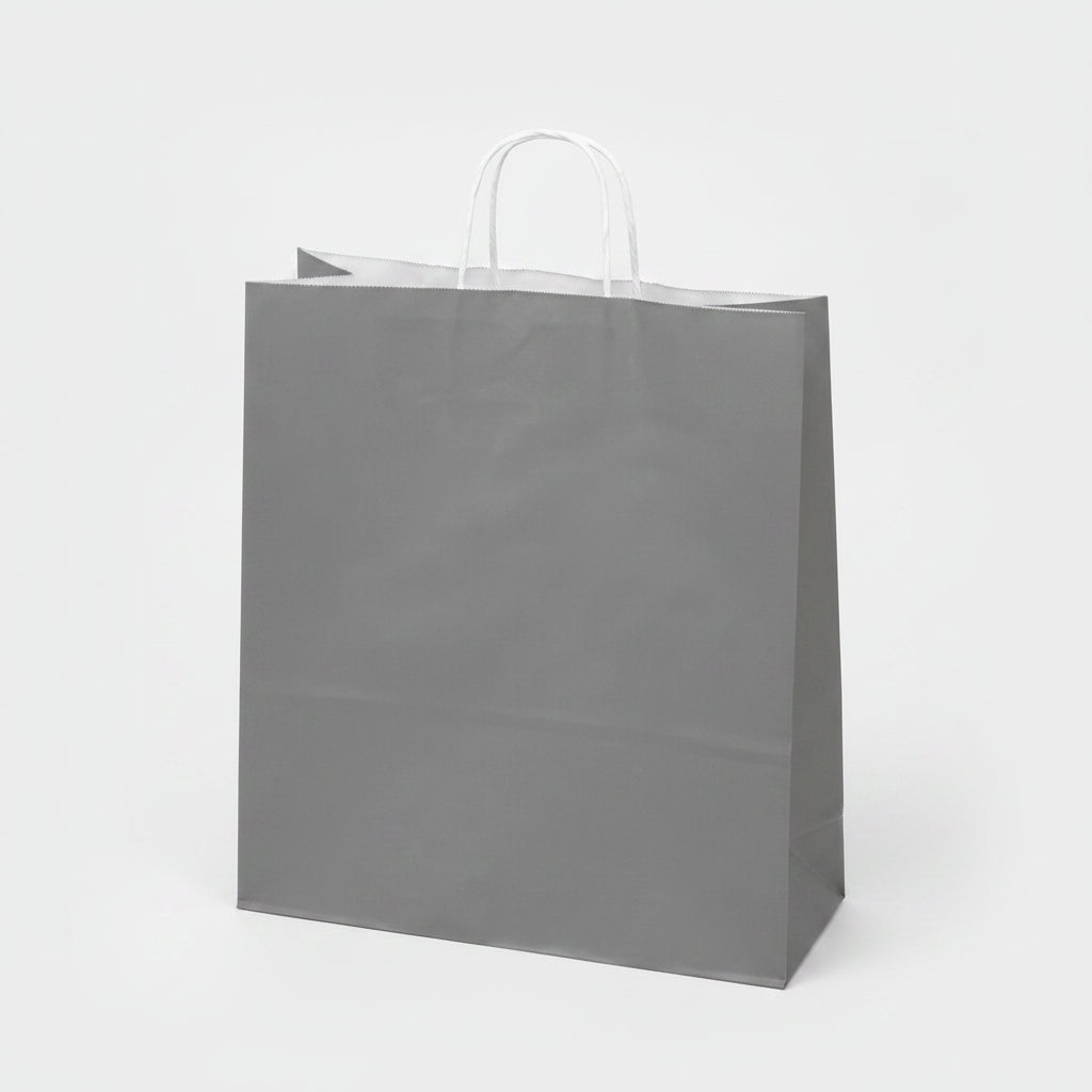 Grå papperspåse H44 cm - 50 st.
