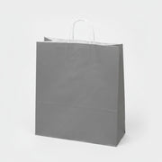 Grå papperspåse H44 cm - 50 st.