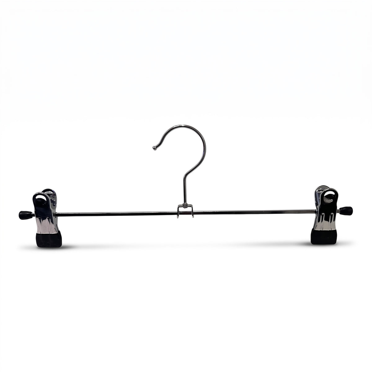 Klämhängare, metallhängare (B 30 cm.) - 100 st. Svart. Byxhängare
