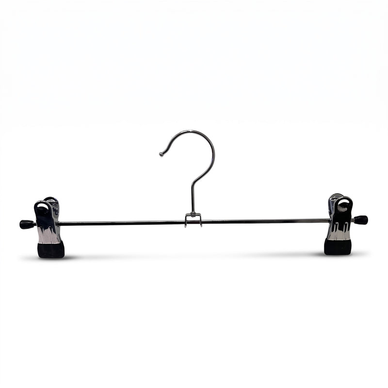 Klämhängare, metallhängare (B 30 cm.) - 100 st. Svart. Byxhängare
