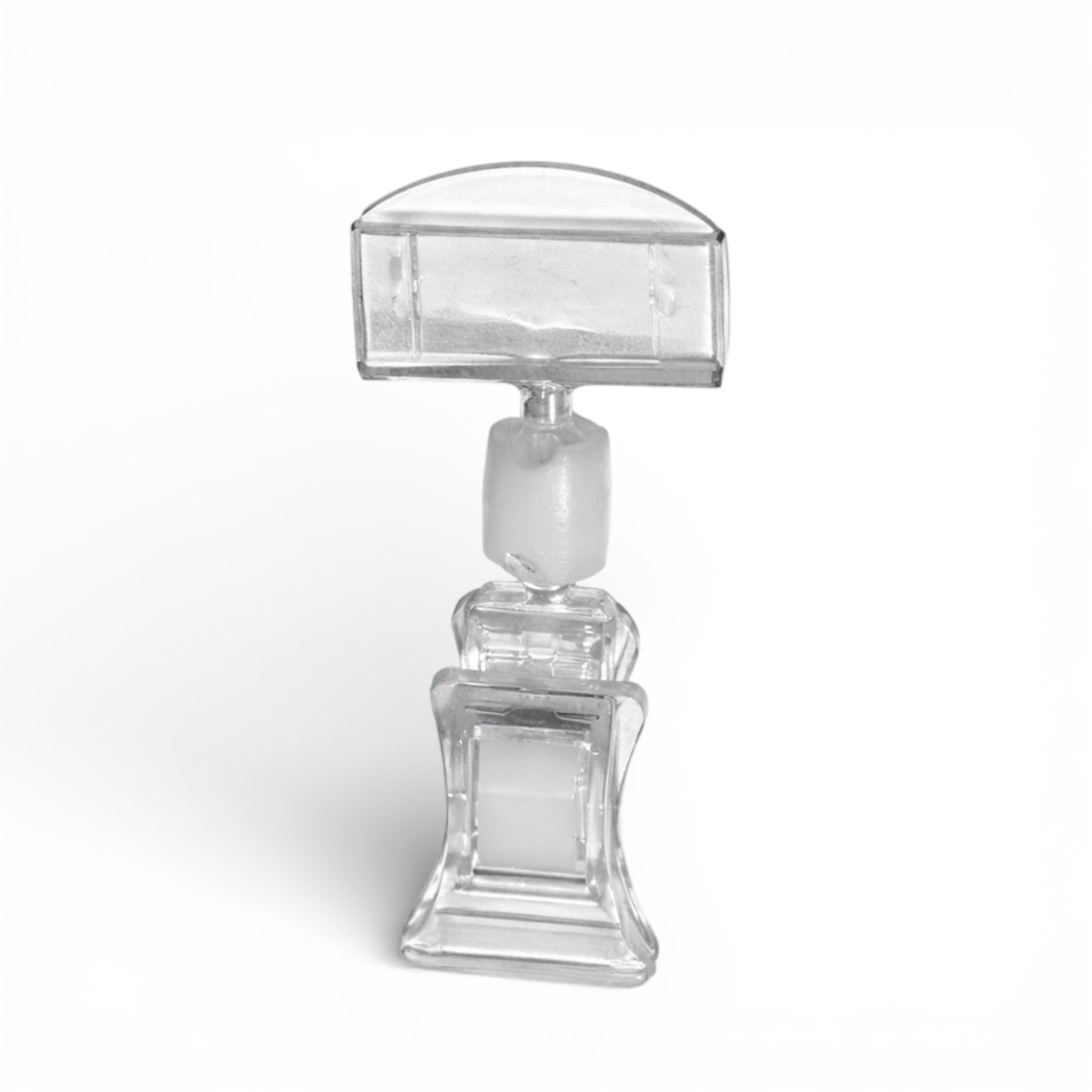 Clear Grip, skilteholder, liten, med smal holder, klar akryl