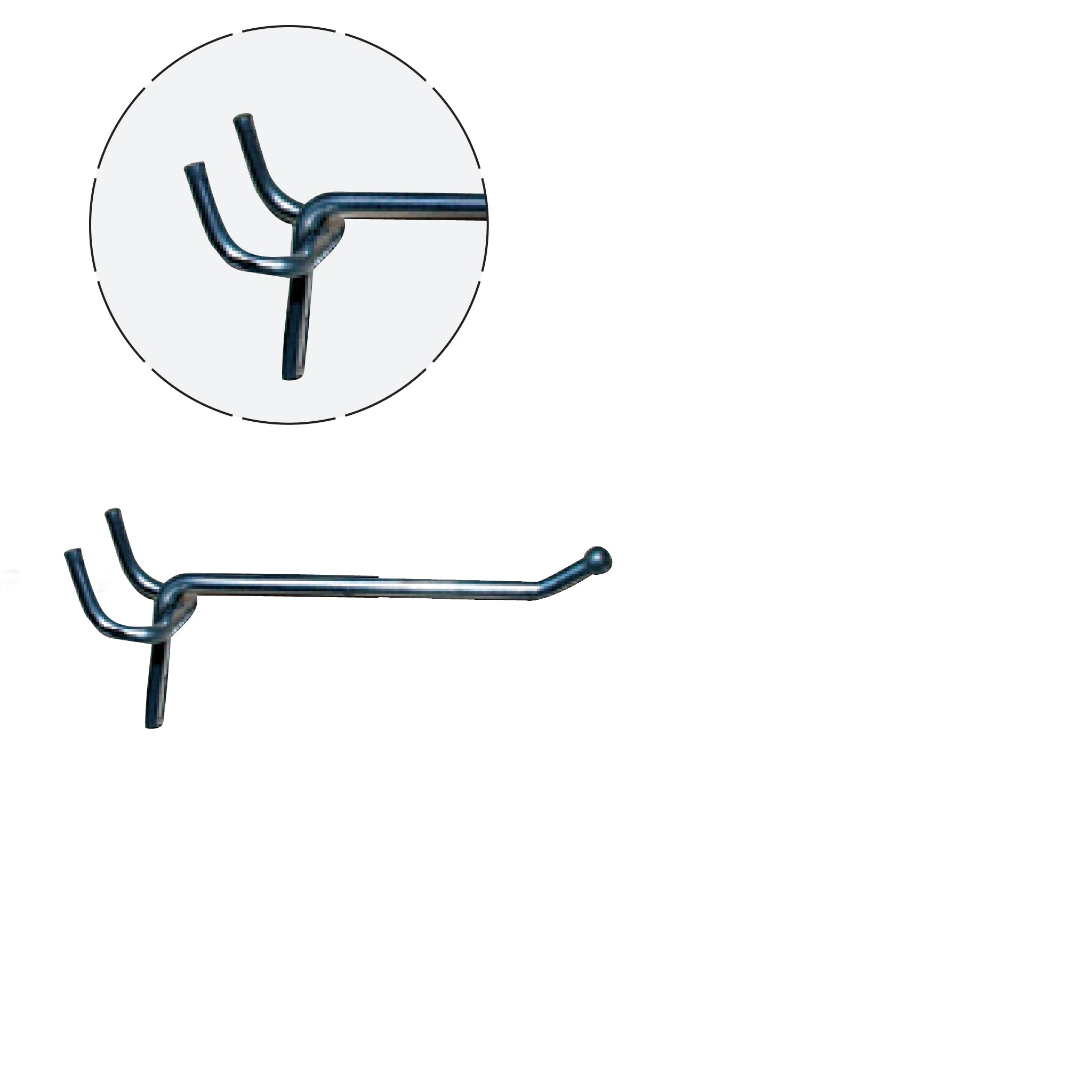 Discountkrog, t/ rillepanel og hulplade, galv, 5 cm. Ø 4mm