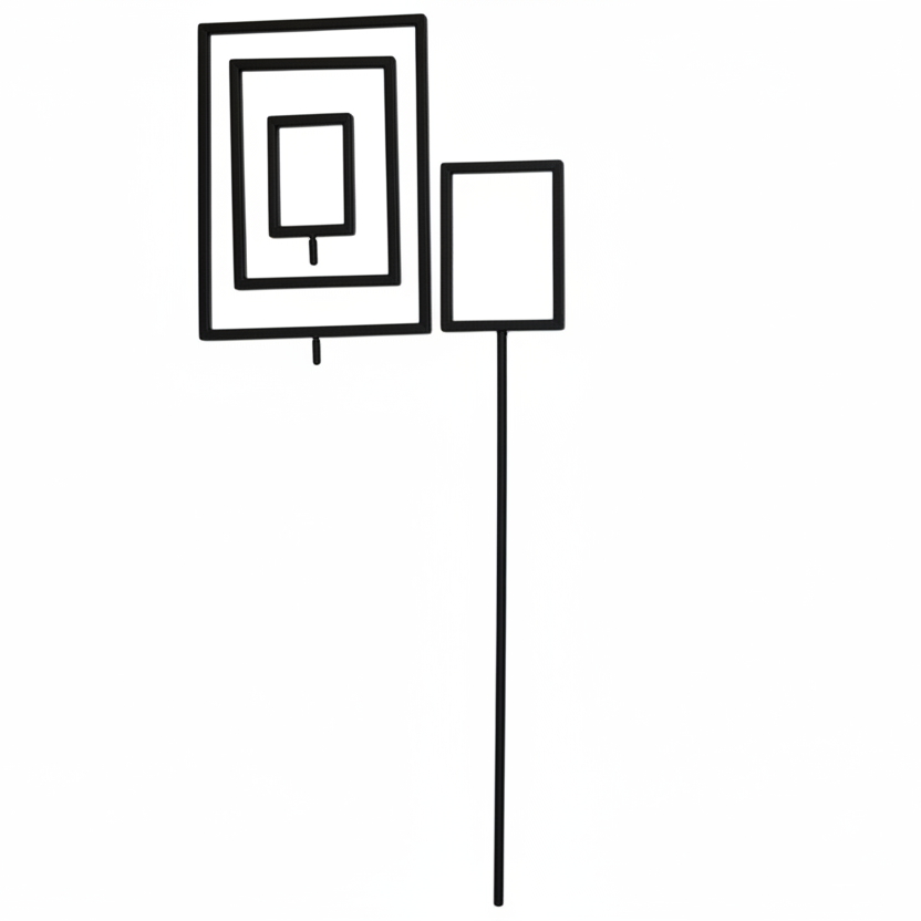 Skiltförlängare svart, 70 cm. M/ 8 mm. Gänga. Joystativ.