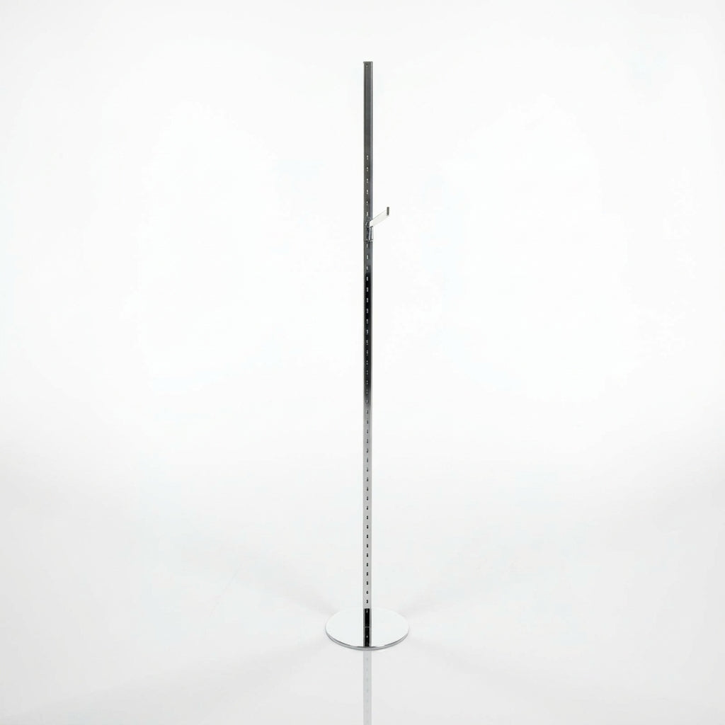 Fönster-/pelardisplay med fronthäng. 40 mm, H226 cm. krom