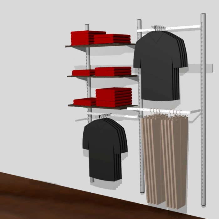 Pipe-line væg H226 cm B189 cm Ø 60 cm titan som vist på billedet.