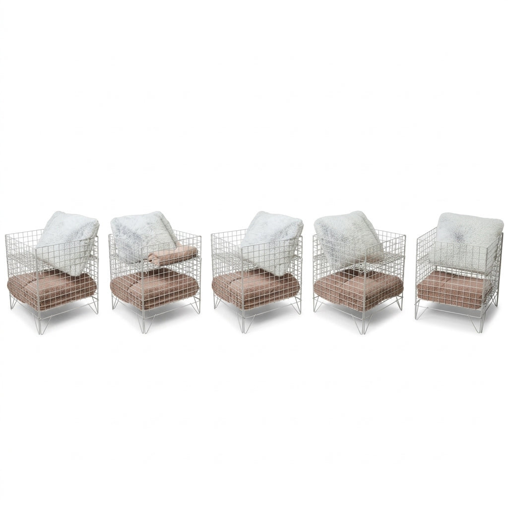 Nancy II försäljningskorg med justerbar botten – vit, storköp min. 5 st., B61 x D61 x H75 cm