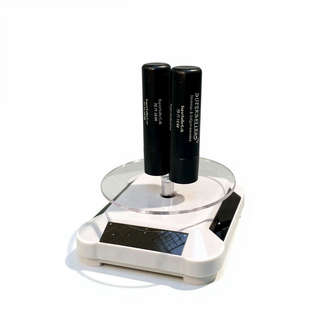 Drejesokkel med solcelle til smykker og småvarer