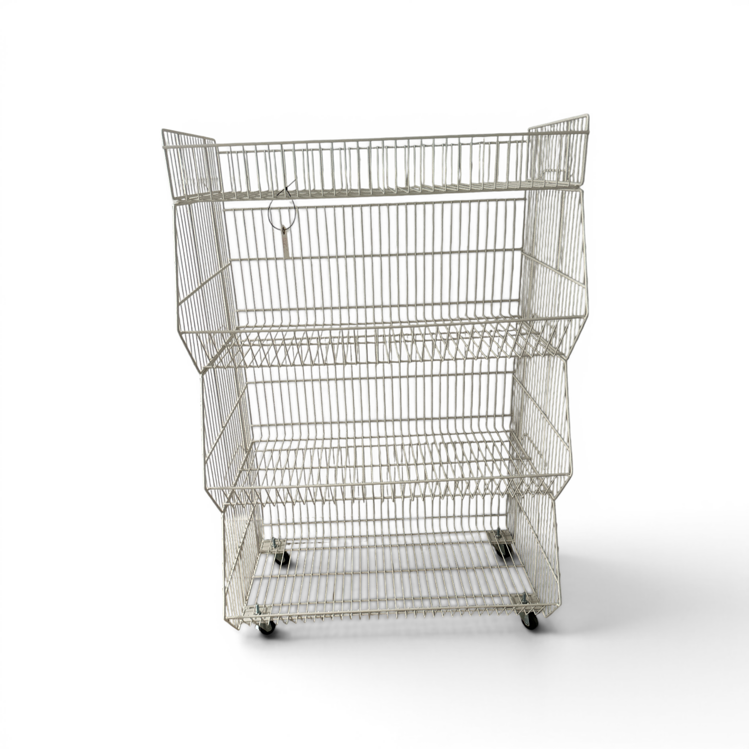 Varuprov - stapelkorg, komplett, med 3 korgar. H132 cm