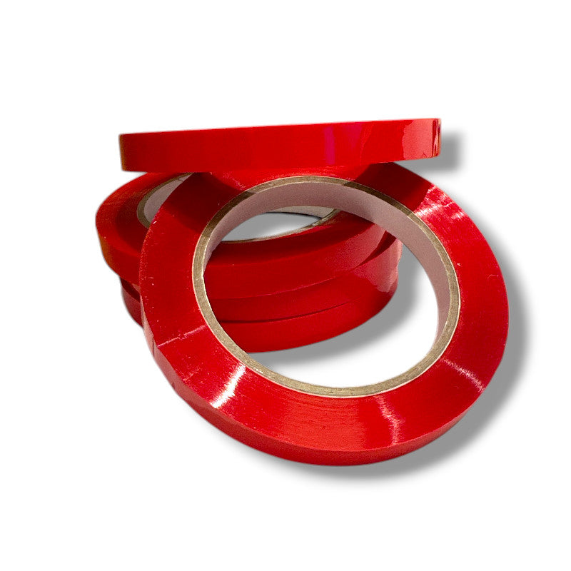 Poselukkarmaskinens tejp i rött, 12 rullar. Pris visad per st.