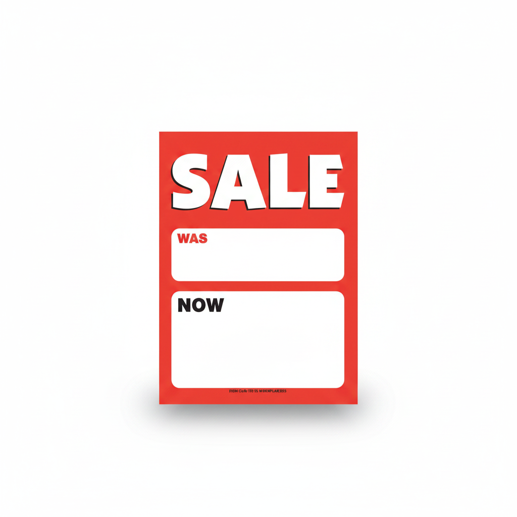 A4 säljskylt - SALE - 10 st.