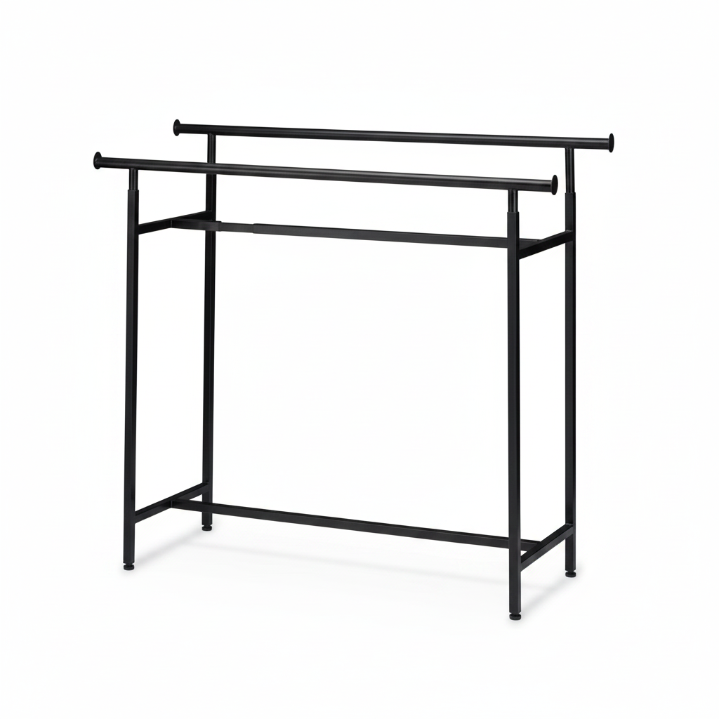 Tvilling-, dubbelställning, höjdjusterbar, svart, B150 x H122-170 cm