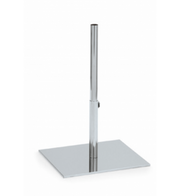 Fod til torso, teleskopisk, lav, krom, firkantet plade, H20-55 cm, Elite torso (Serie 5200)