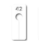 Avlång vit storleksdelare, stl. 42