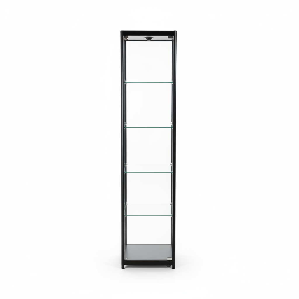 Vitrin H200 - svart - Pisa - smal