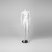 3000 damdocka. Vit utan huvud. Rund metallfot. H 162 cm.