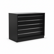 MADS bred butiksdisk, svart. B 120 - rillpanelfront