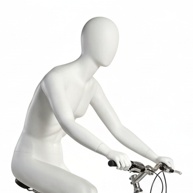 Sport herrdocka, cykelryttare - vit