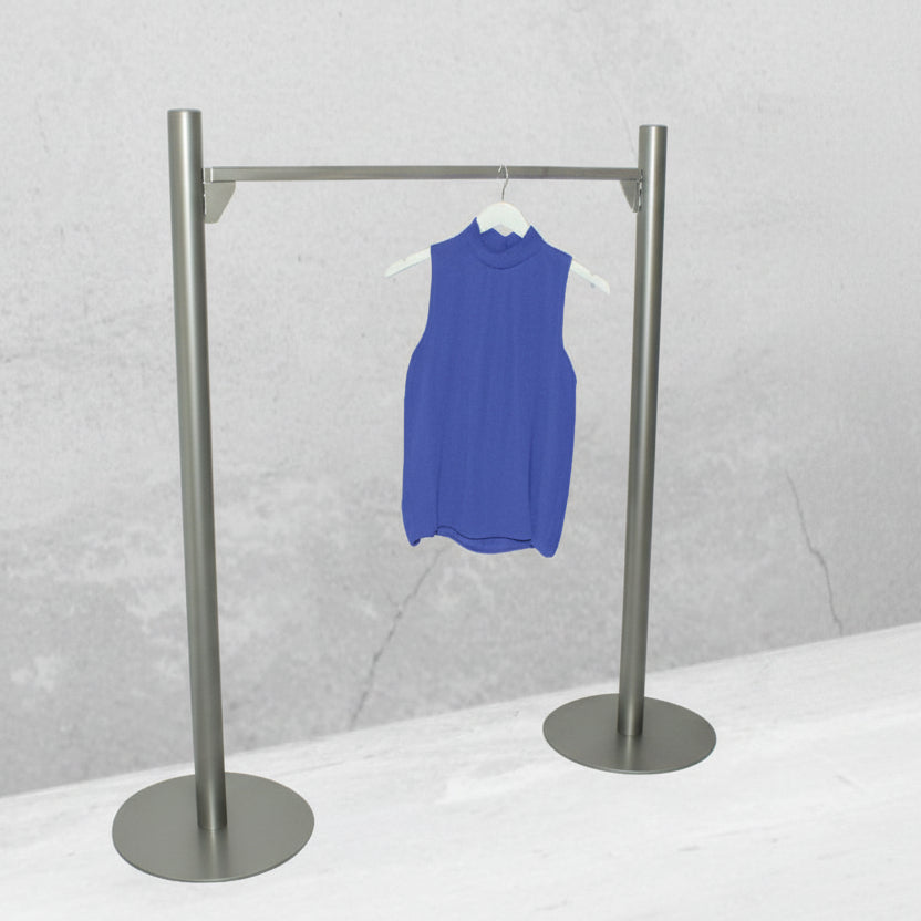 Pipe-line Bøjlestativ H138cm B130cm titan. Vælg model Ø 40 eller Ø 60