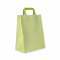 Papperspåse, randig, limegrön, B 25 x D/SF 14 x H 30 cm, förp. med 50 st., 80 gram