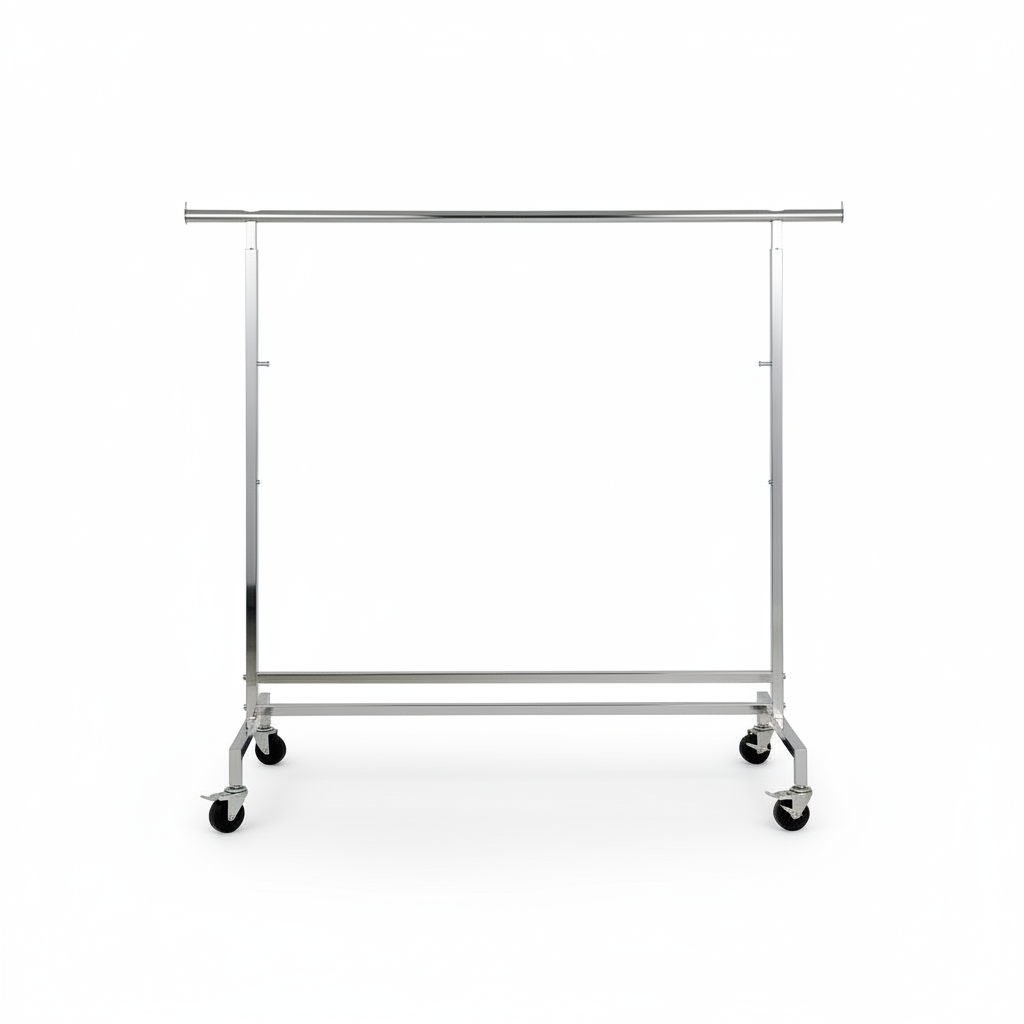 Disco II, höjdjusterbar, krom, B153 x H140-185 cm