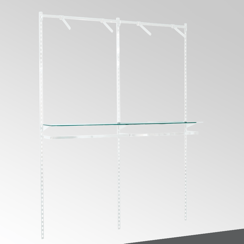 Detalje af hvid Framework vægskinne