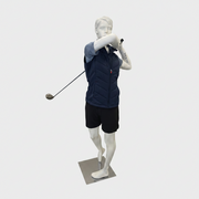 Sport damdocka, golf - vit
