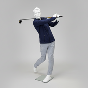 Sportmannekäng för herrar, golf - vit
