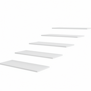 Melaminhylde,(Let tekstur) lige, hvid, 18 mm, 91 x 37 cm. (kun i pakker af 5 stk.)