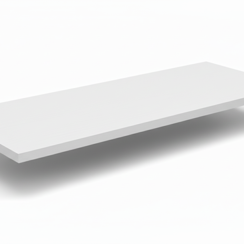 Melamin hylde, lige, hvid, 19mm, 120 x 37 cm