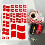 Affisch. Danska Dannebrog-flaggan, 50 x 70 cm - för utskärning