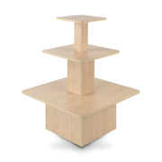 Pyramide, i ahorn melamin, 40 / 60 / 90 x H120 cm