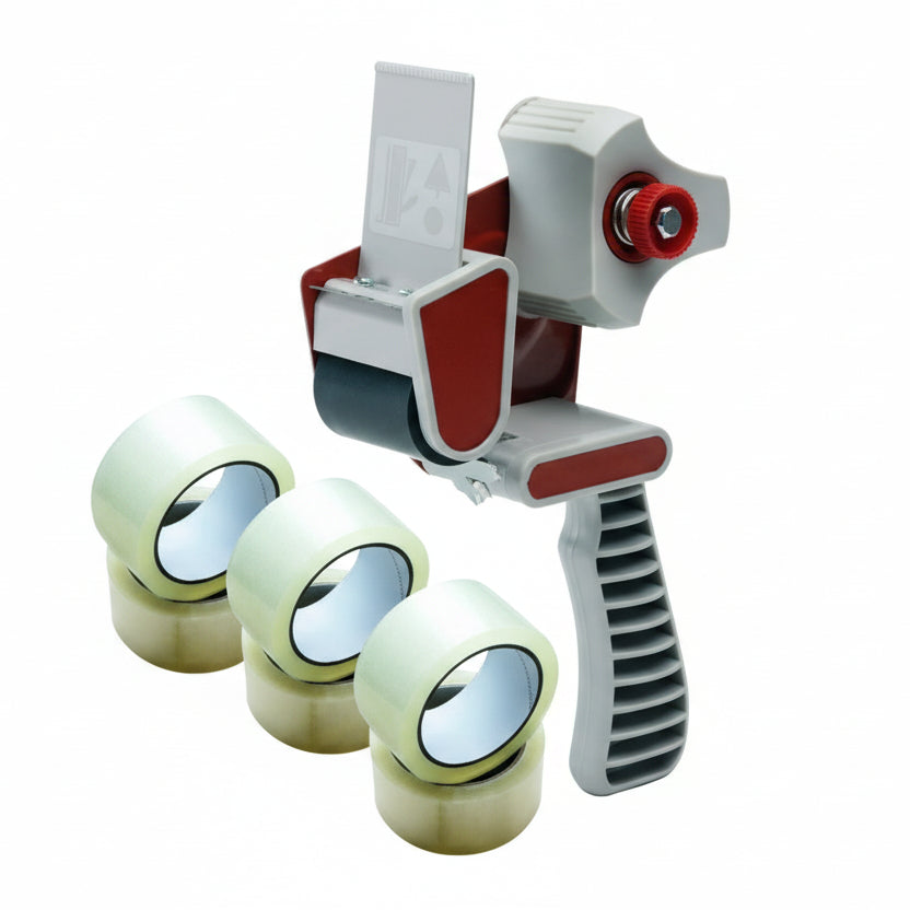 1 st. Tejphållare för packtejp och 6 rullar tejp