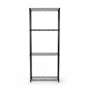SuperSellerS TUBO tall black wire shelving unit with four tiers for retail display or storage