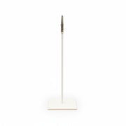SuperSellerS white 20 cm sign holder with a metal crocodile clip for retail displays on shelves and tables.